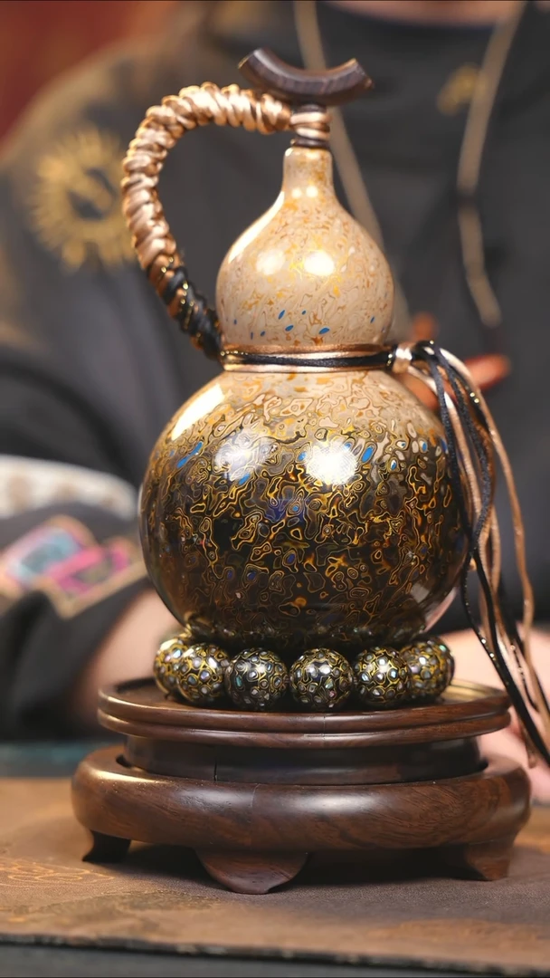 【闪购商品】YS258漆艺酒葫芦不包手串及旋转底座