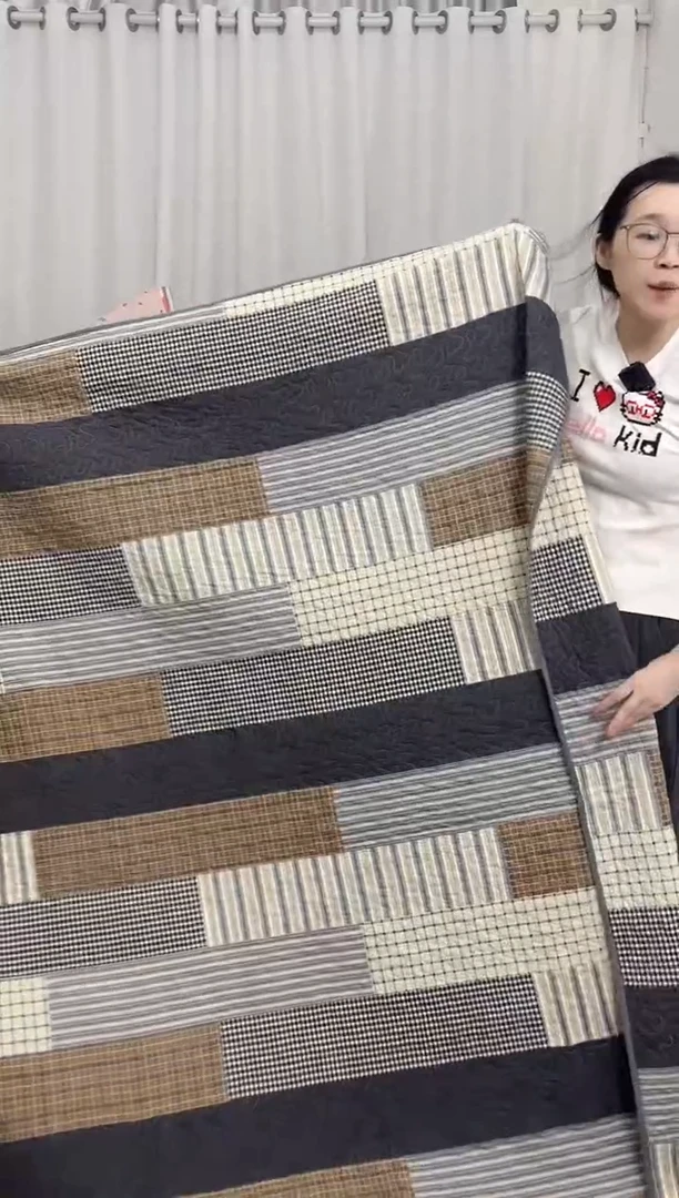 棉250*270长条咖格