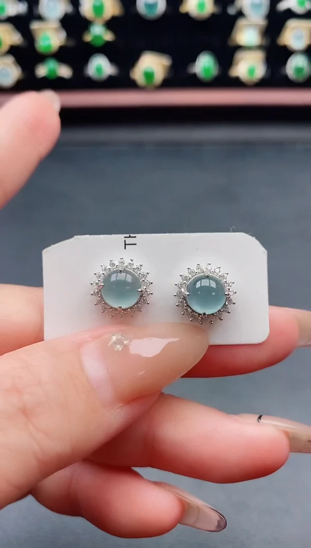 银S925镶嵌戒指翡翠1