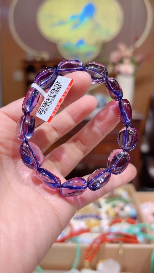 【闪购商品】水晶手链未镶嵌巴西紫全净体12