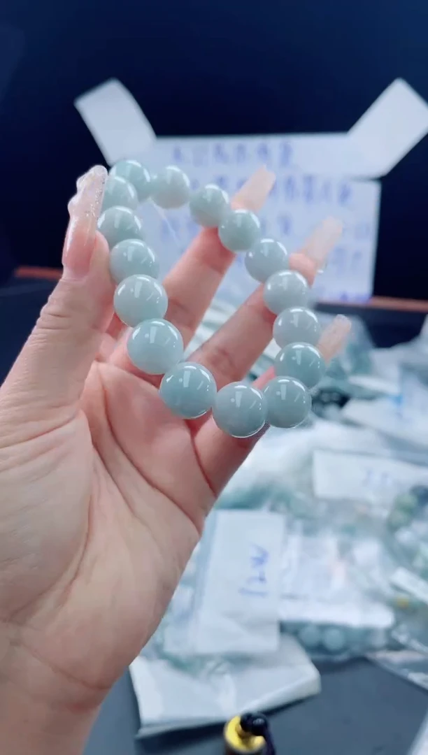 未镶嵌定制翡翠珠串