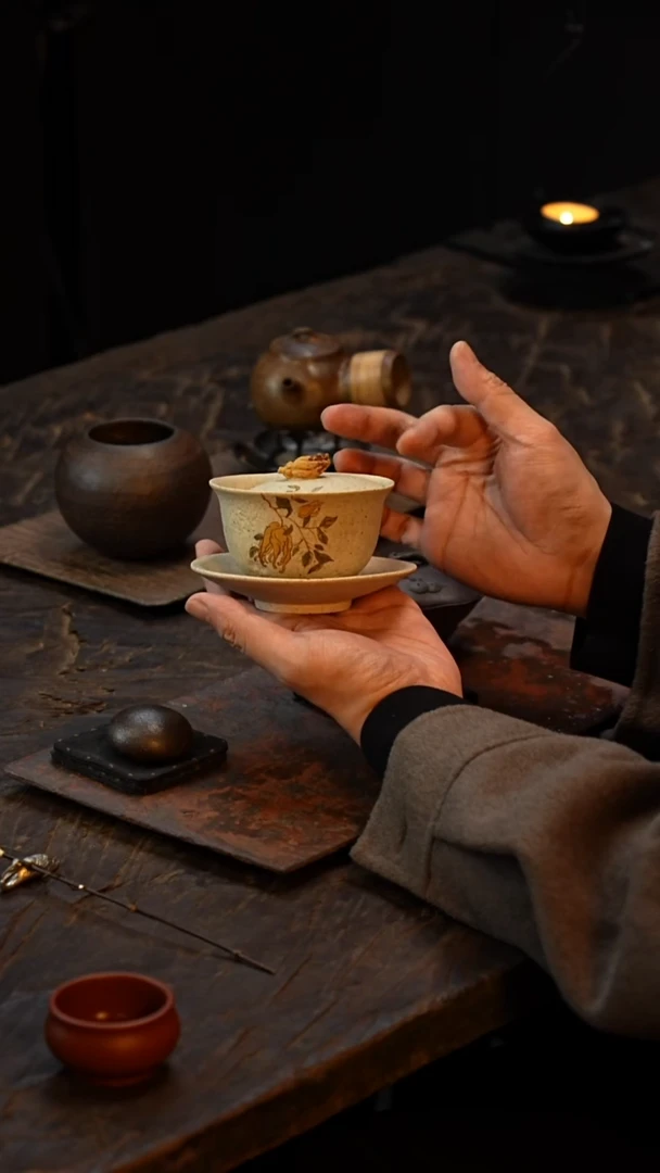 茶壶紫砂莫逐三才佛手盖碗