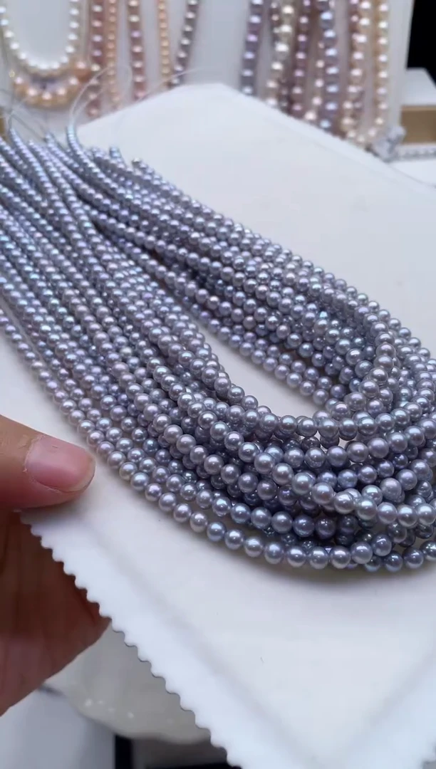 淡水珍珠合金项链多样性发其一，非无暇