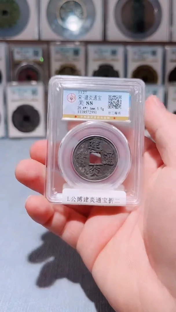 铜L068风公博建炎通宝折二楷2991