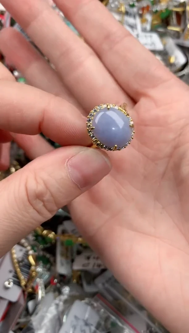 银S925镶嵌戒指翡翠333            4