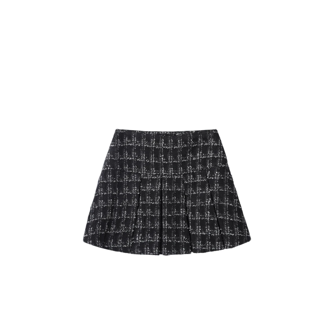 【 龙哥专属】Q7F19059H 简约气质收腰高腰显腿长小香风半裙