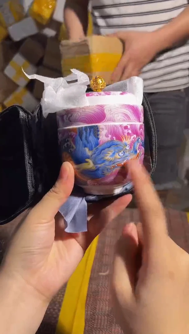 陶瓷茶具摆件旅行套组