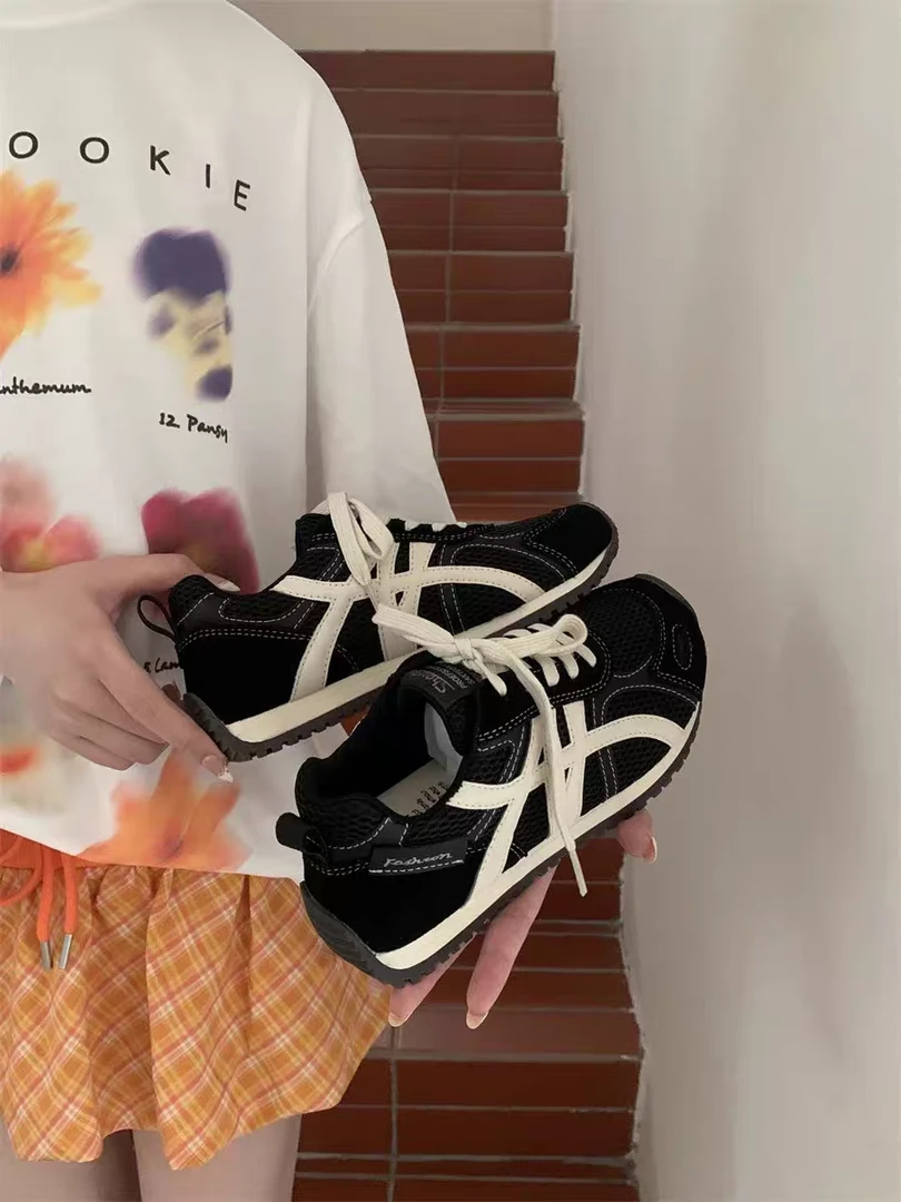 厚底老爹鞋女2025新款秋季透气5597网面运动鞋百搭休闲跑步鞋女鞋