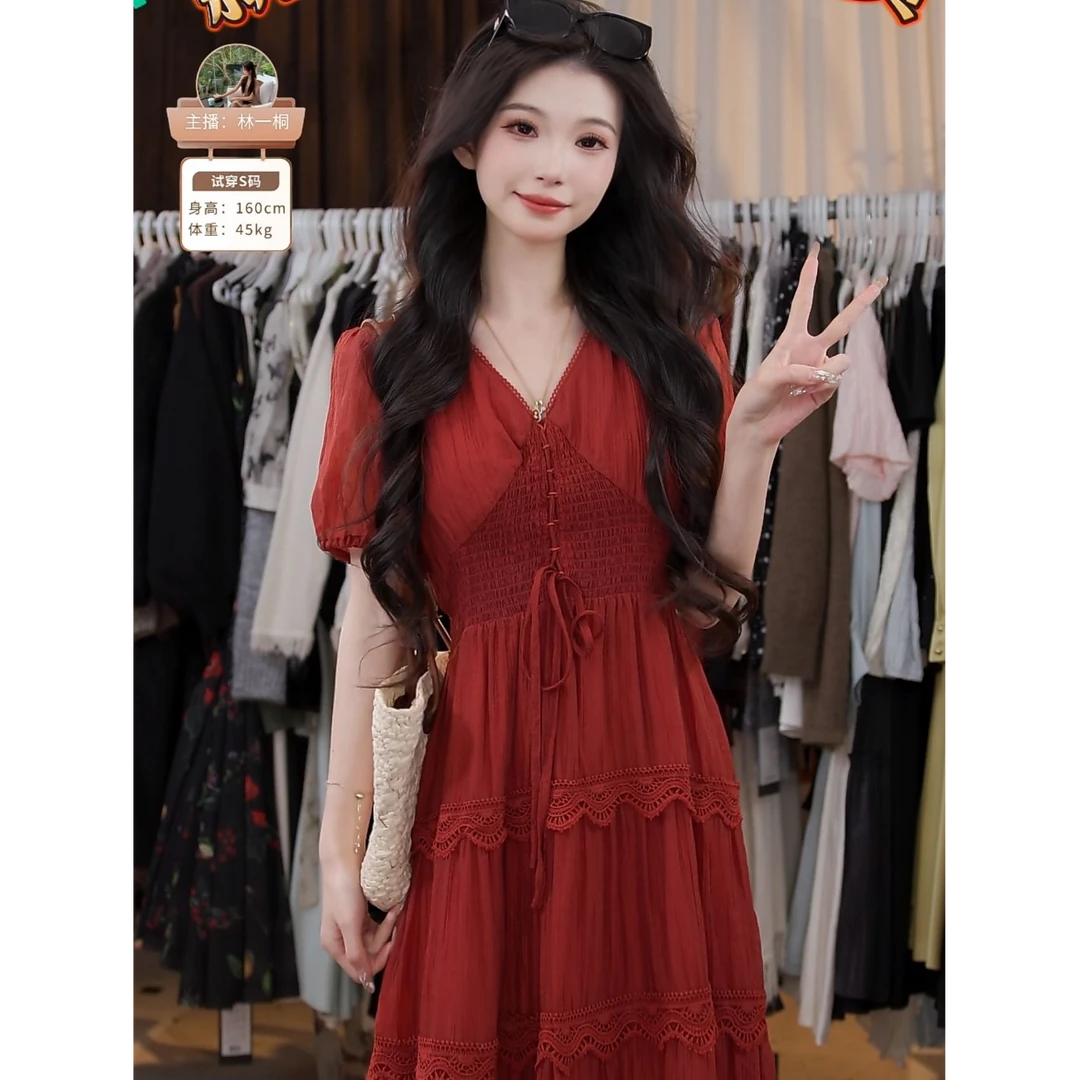 【一桐清仓】连衣裙收腰宽松时尚气质法式裙4CLWY3235