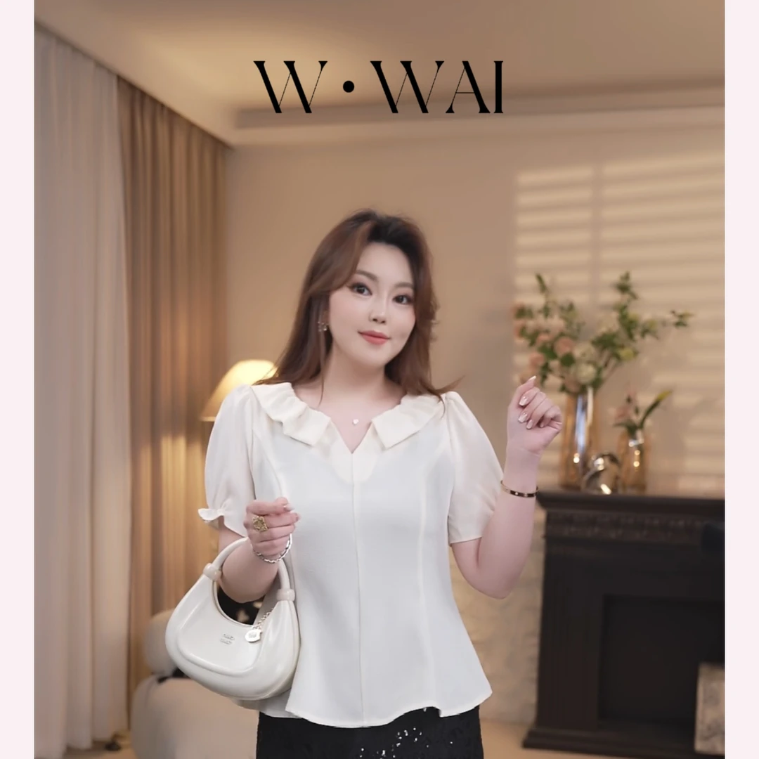 【朵真】显瘦设计感云朵花边领衬衫 X52S542