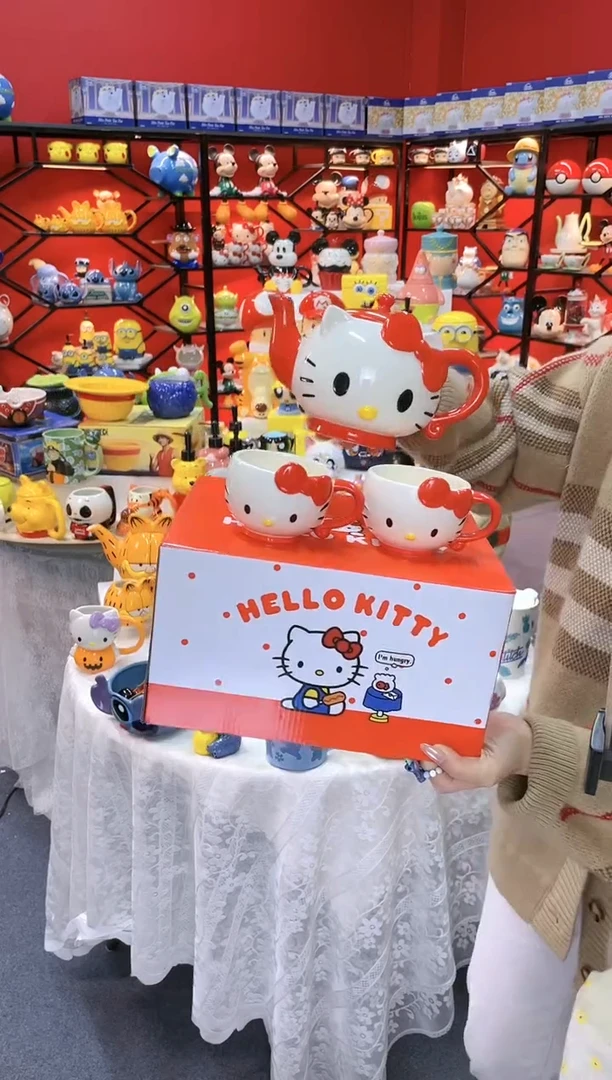 【闪购商品】.@@凯特猫一壶二杯（陶瓷）