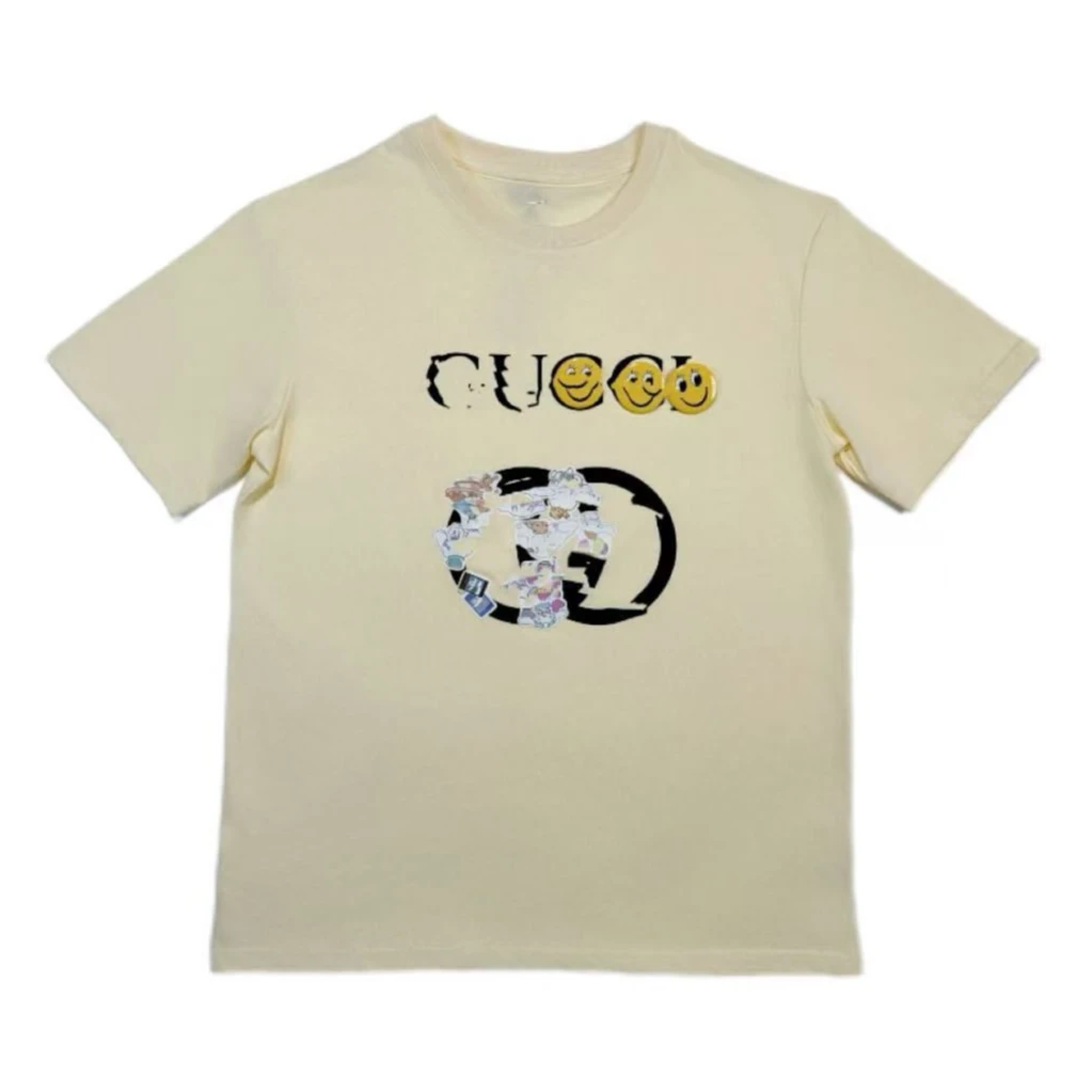 短袖圆领设计印花T恤夏季时尚透气---LT049