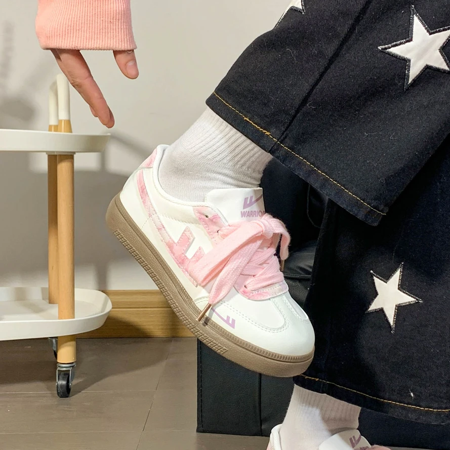 Warrior/回力樱花粉小白鞋女2025新款休闲爆款板鞋子女百搭运动鞋