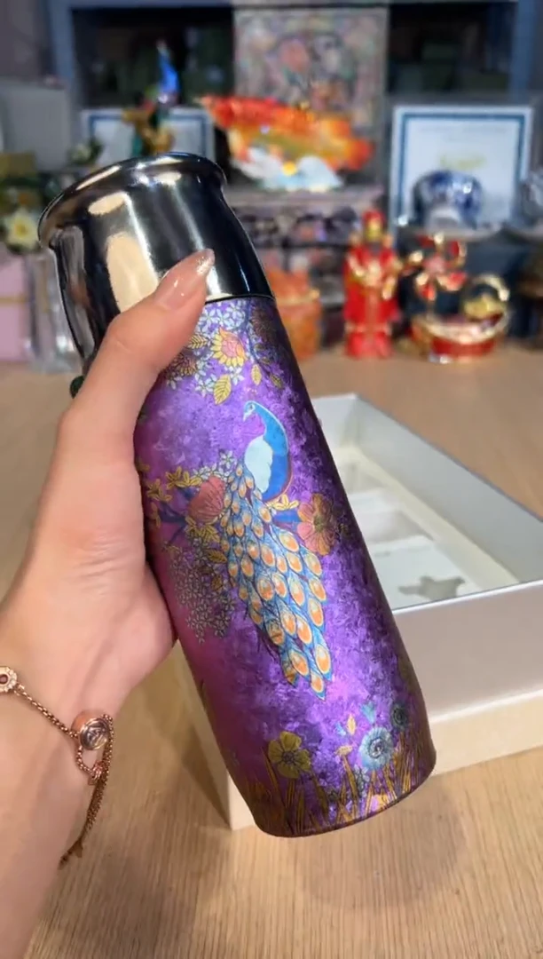 【闪购商品】杯222云动彩绘-紫色孔雀