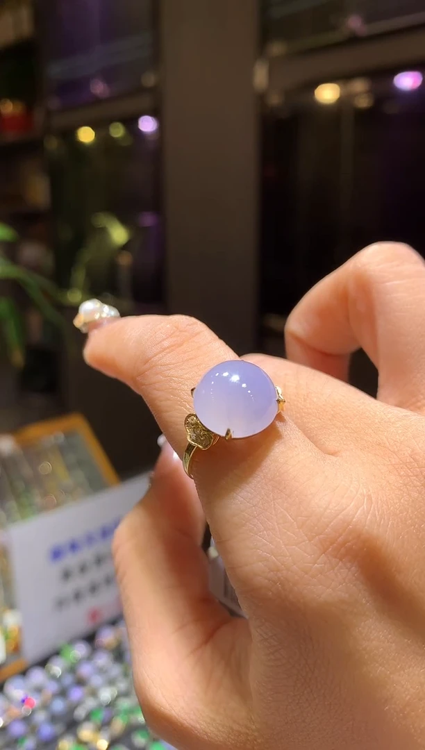 【闪购商品】翡翠吊坠(不含链)18K金镶嵌戒指