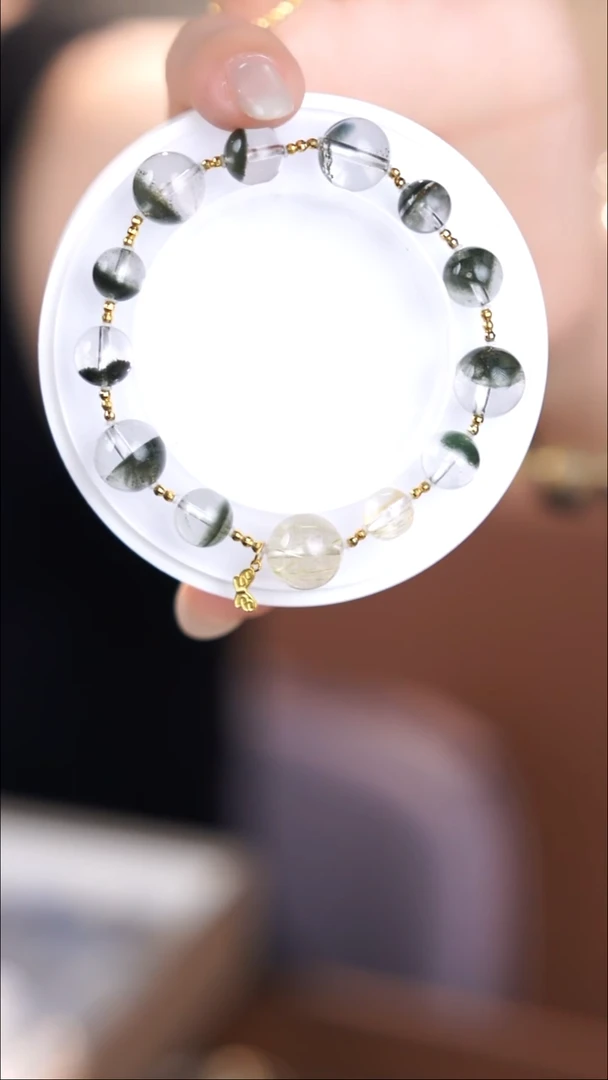 18K金镶嵌手链水晶@