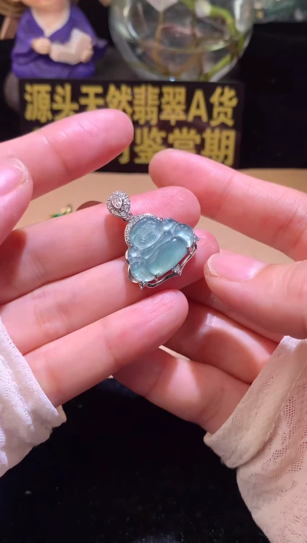 翡翠银S925镶嵌颈饰翡翠