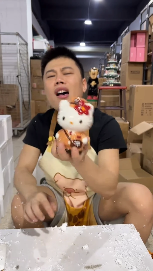 瓷片棕色邮递员kt存钱罐