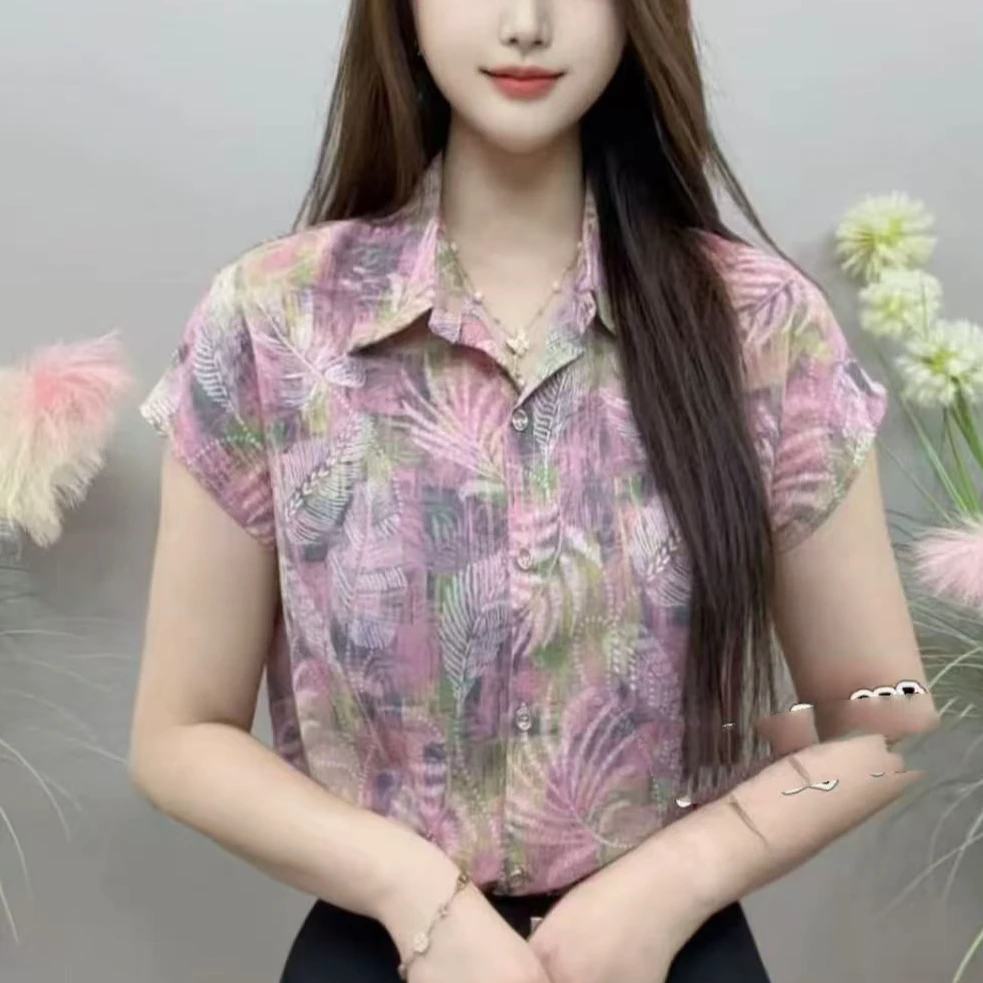 【夏日新款】YBB2538夏季上新时尚花色款气质百搭衬衫