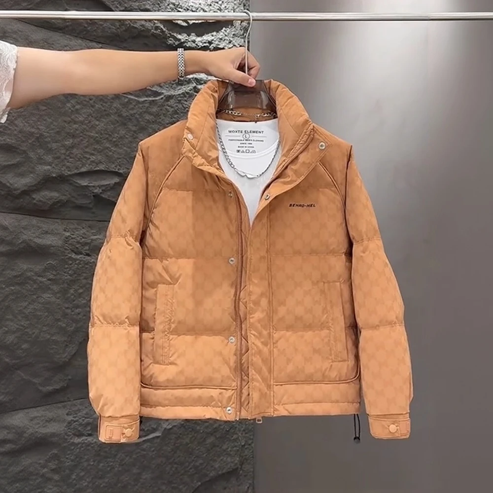 莱蒙璀高端男士立领白鸭绒羽绒服休闲外套冬季新款保暖防寒服潮牌