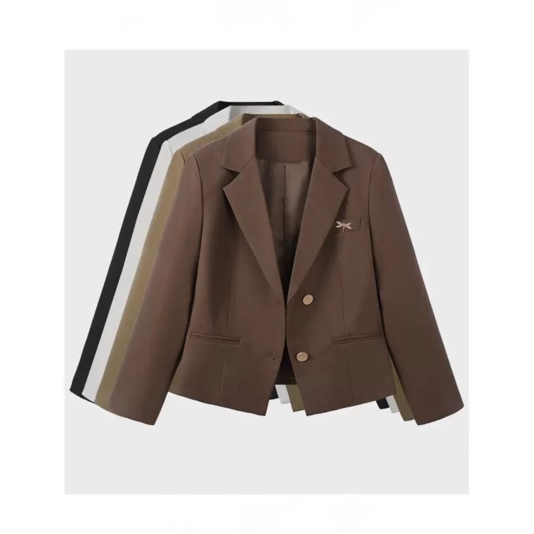 2025春季新款 柜柜正品 气质时尚休闲百搭纯色小西服外套-882款