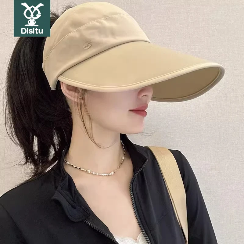 迪斯兔夏日魔恋帽子女运动防紫外线半空顶马尾显脸小大帽檐遮阳帽