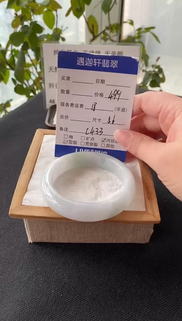 未镶嵌手镯翡翠56.4圈口 C433编码