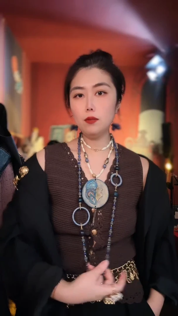 合金无合金孤品不折腾系列蓝色项链耳针皮皮牌牌三件套不退