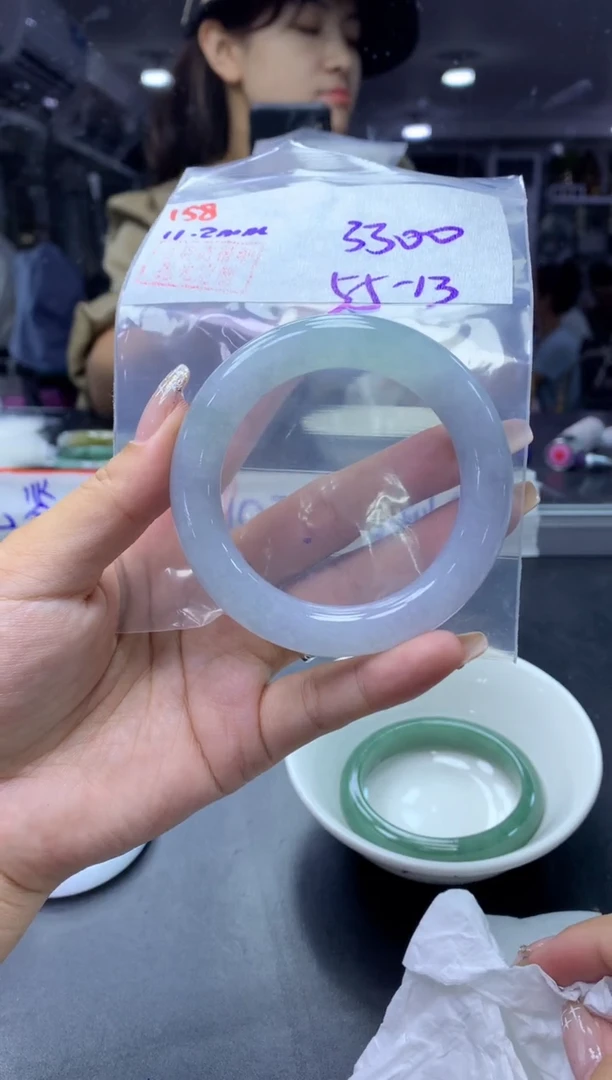 未镶嵌定制翡翠158手镯55+3300元+拍一发一