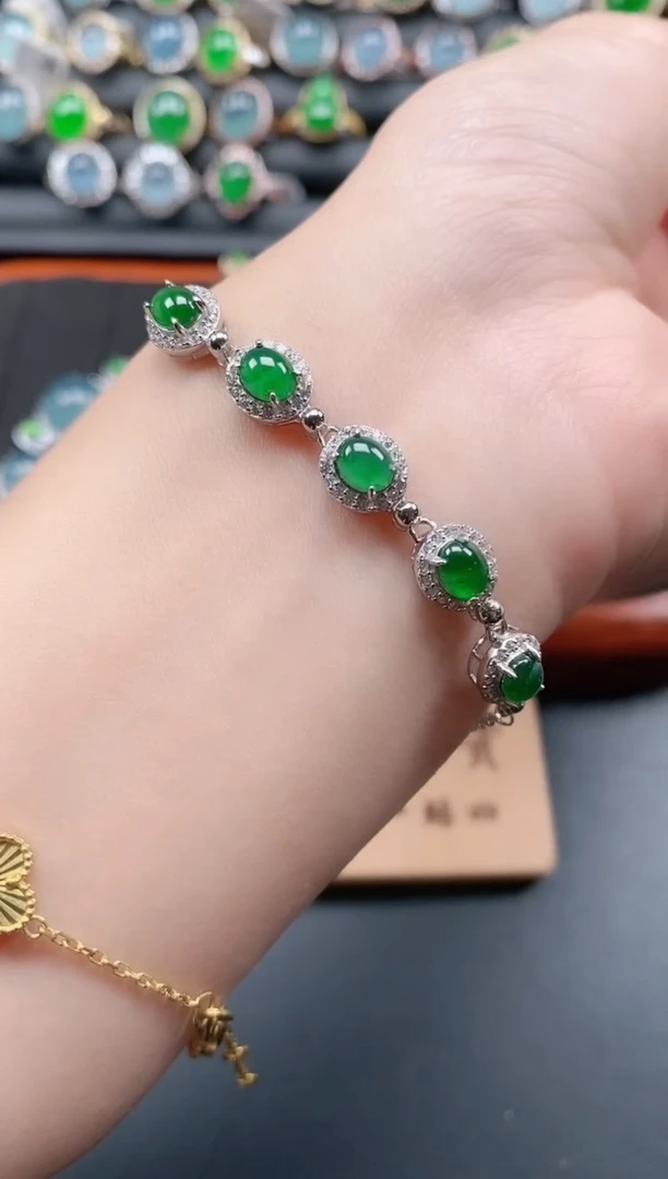 银S925镶嵌戒指翡翠111