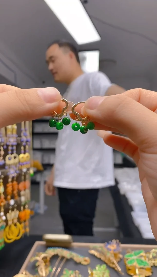 【闪购商品】翡翠耳饰合金386翡翠耳包