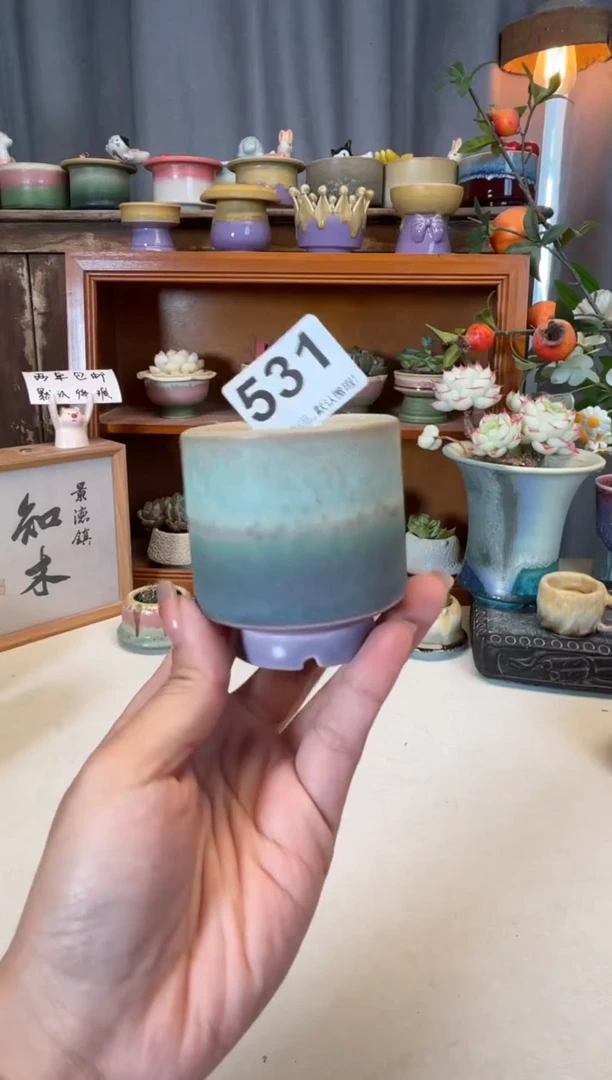 瓷片531知木小芳花盆