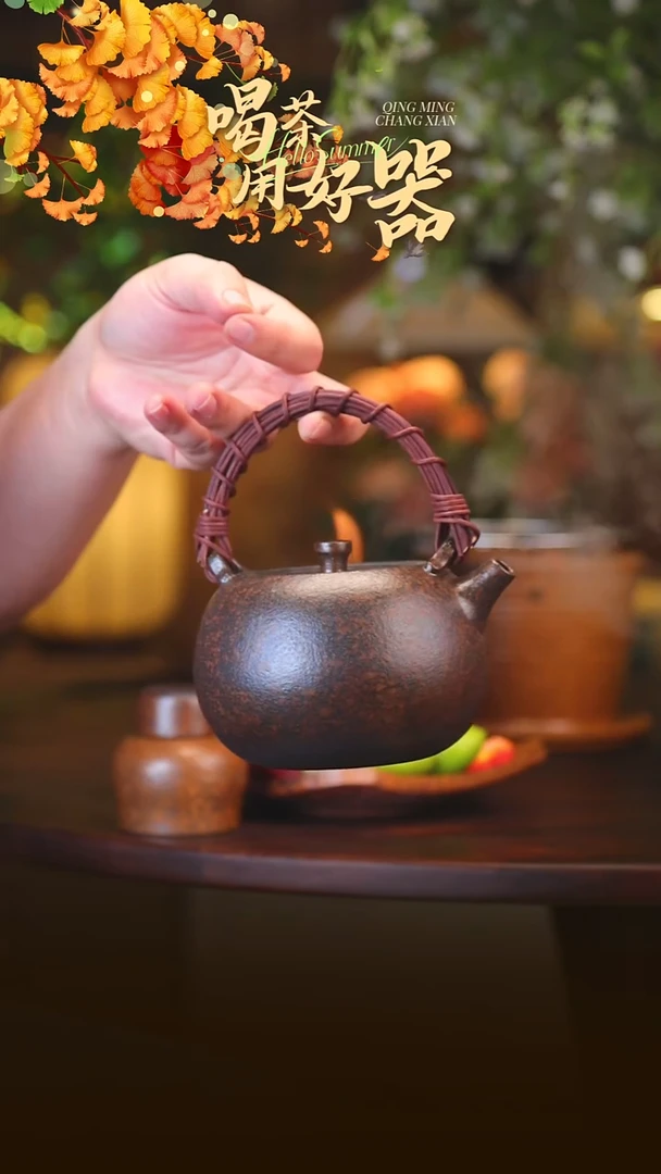 茶壶紫砂管**儿太白提梁壶