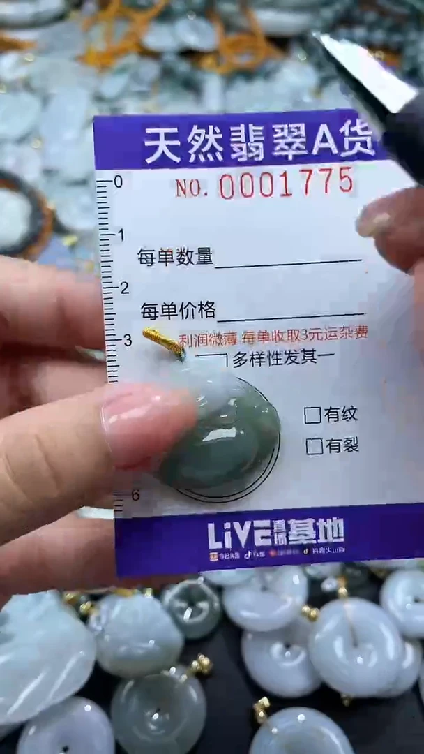翡翠未镶嵌颈饰01775