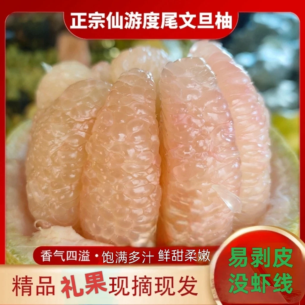 50斤装正宗度尾文旦柚老树柚子水果红心柚蜜柚新鲜单果1斤以上