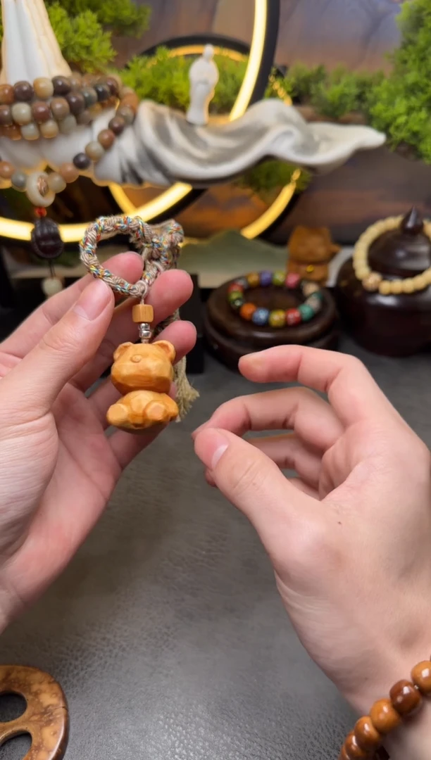【闪购商品】柏木手串/手链崖柏小熊 挂件