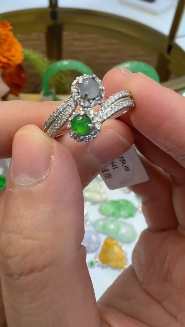 【闪购商品】翡翠戒指银S925镶嵌多样性团购发一件