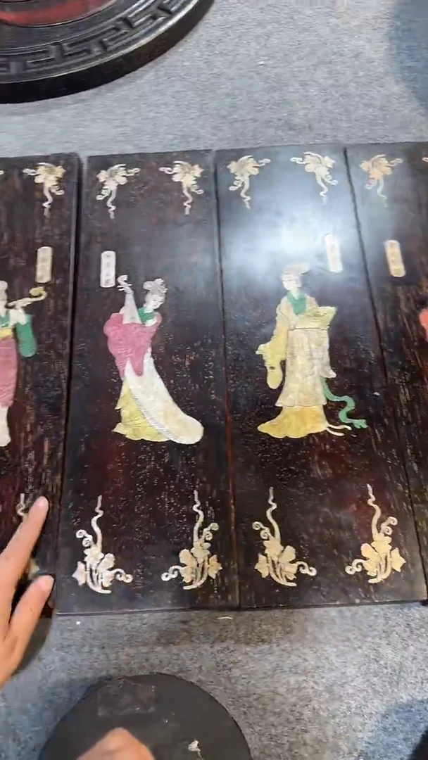 香榧木紫檀拆件雕刻板以直播间实物为准微瑕老物件