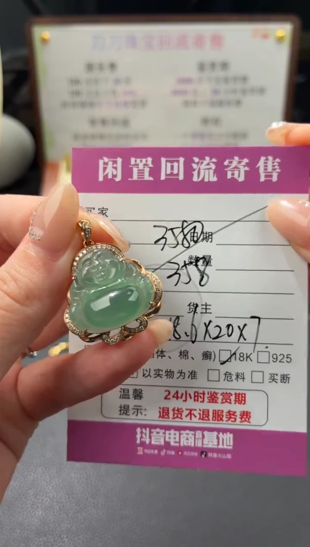 颈饰18K金镶嵌翡翠00003030