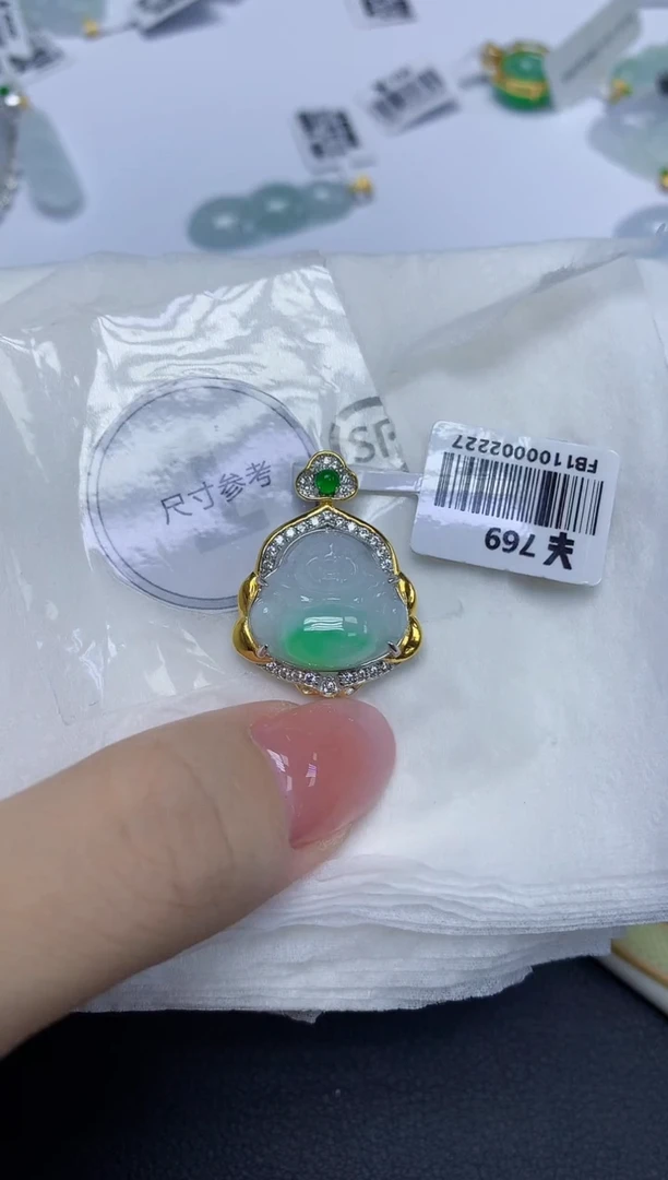 颈饰未镶嵌翡翠天然缅甸翡翠A货多样性发一件