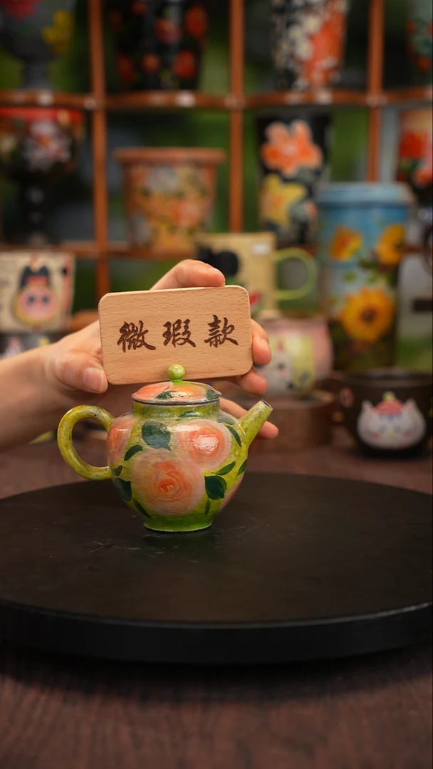 景德镇釉下彩手绘微瑕
