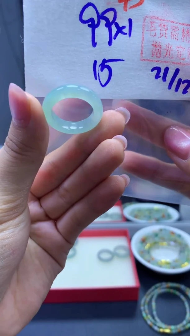 未镶嵌定制翡翠戒圈#99元-毛货需精细抛光