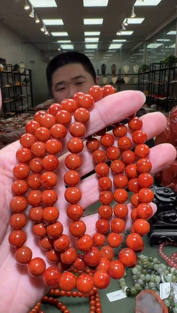 【闪购商品】南红玛瑙多圈手串未镶嵌一条约8mm 多样性发货