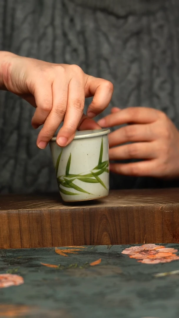 杯釉下彩手工手绘同款陶器