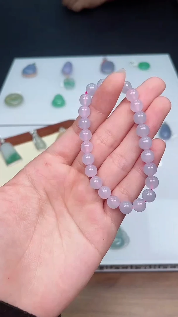 未镶嵌手串翡翠27圆珠手串卡7  1058