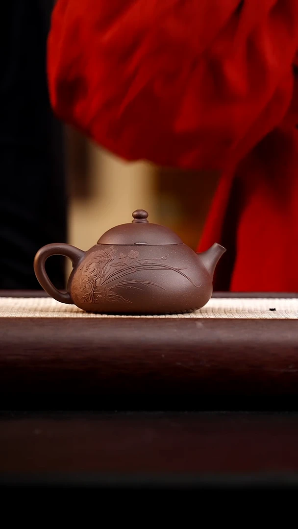 茶壶紫砂一厂特拼本色泥绘乳瓢