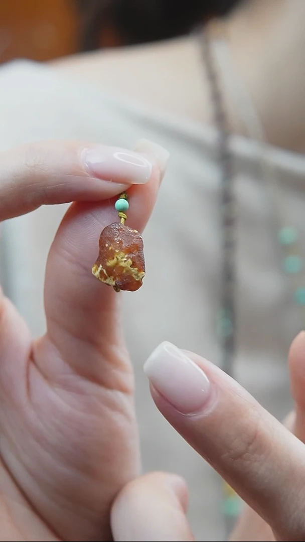 裸石蜜蜡未镶嵌*蜜蜡原石小提溜*活扣头*百搭小配饰*
