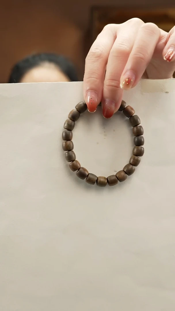 【闪购商品】沉香木手串越南芽庄白棋楠沉水9*8桶珠单圈