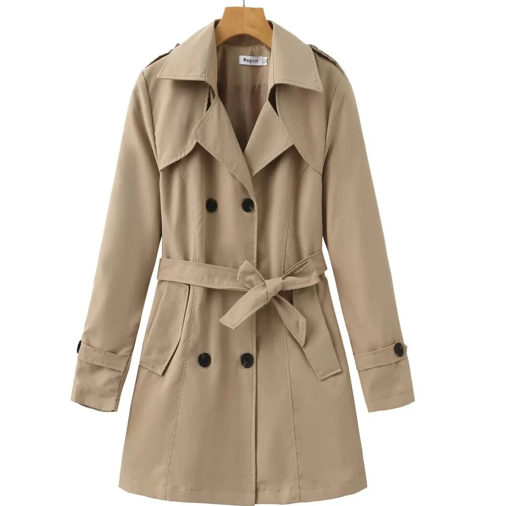 H43新款韩版时尚休闲百搭中长款外套女大衣