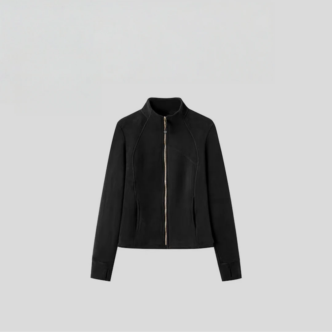 LULU重磅双面奥粒绒防风立领外套-R014